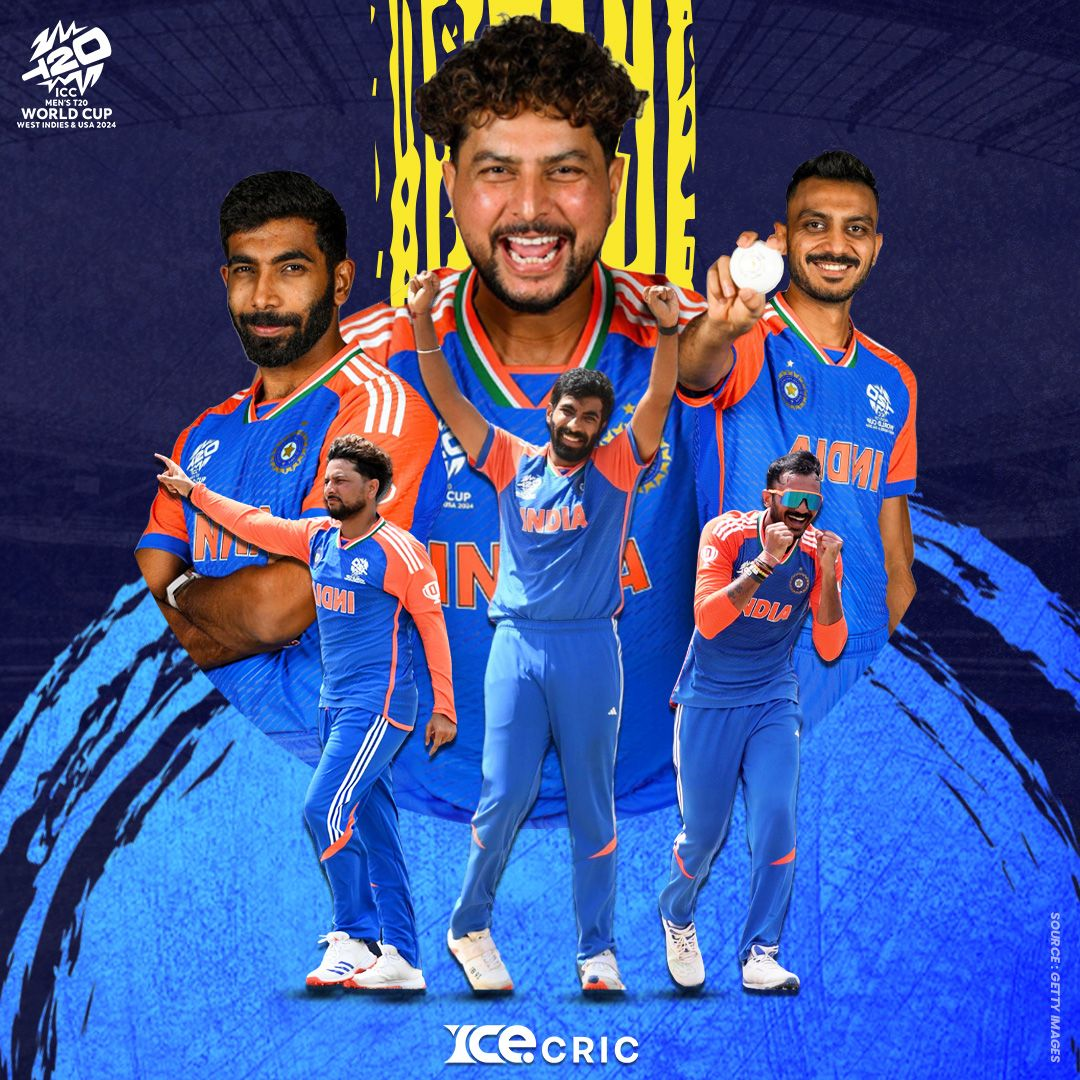 India players celebrating in a T20 World Cup collage